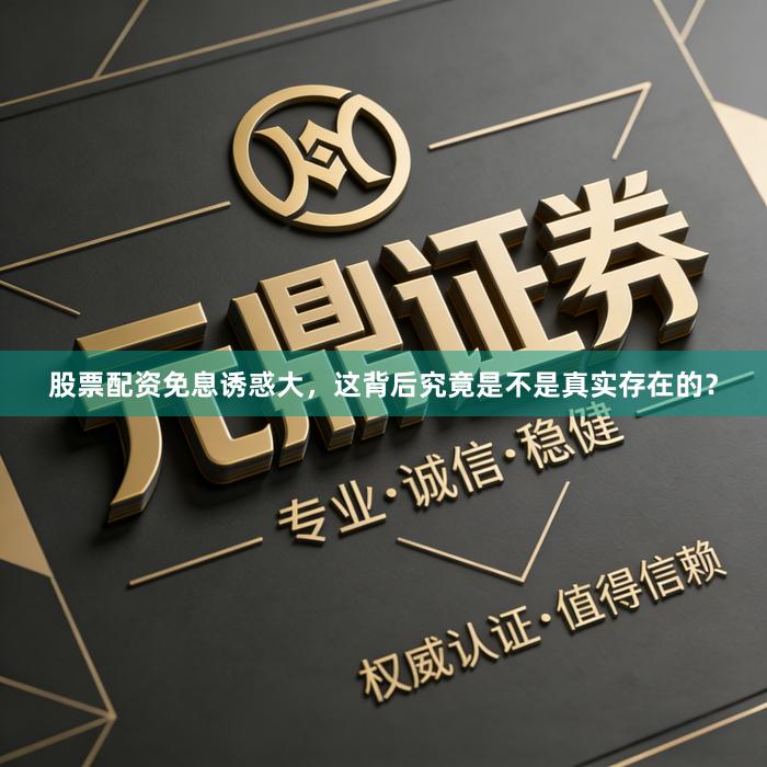 股票配资免息诱惑大，这背后究竟是不是真实存在的？