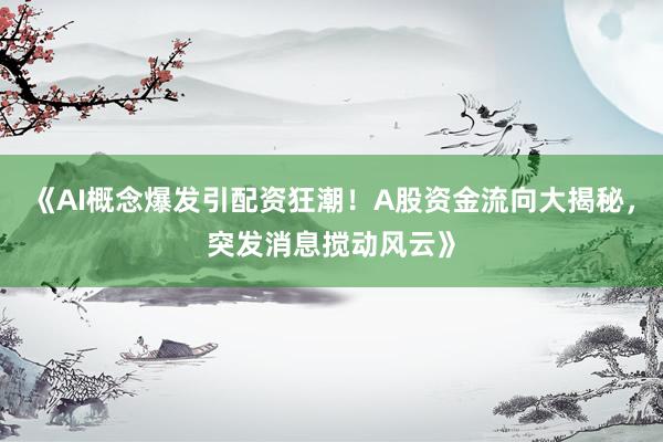 《AI概念爆发引配资狂潮！A股资金流向大揭秘，突发消息搅动风云》