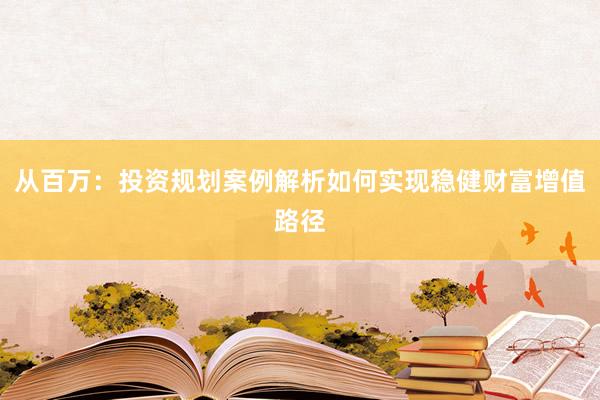 从百万：投资规划案例解析如何实现稳健财富增值路径