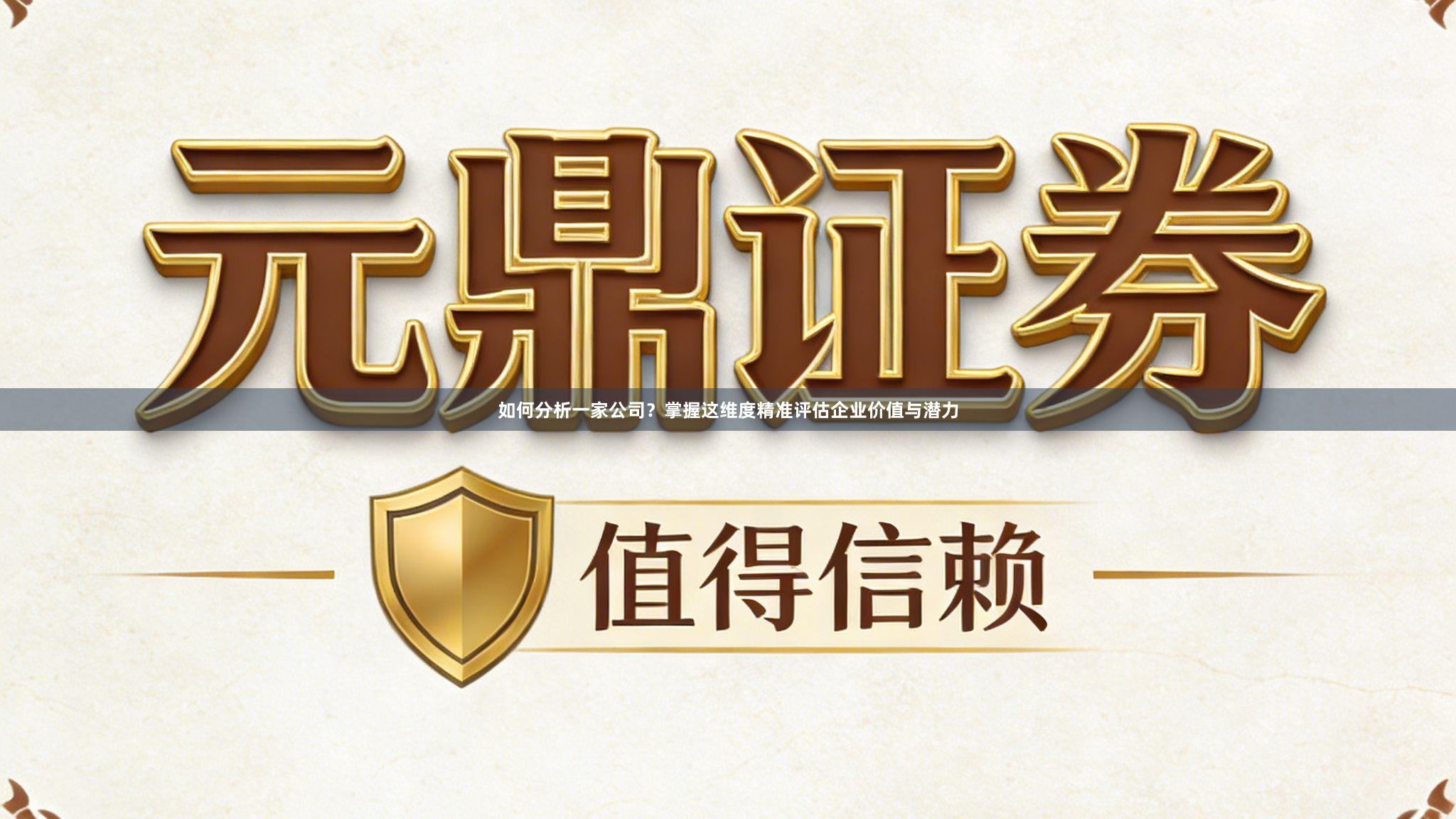 如何分析一家公司？掌握这维度精准评估企业价值与潜力