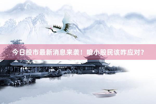 今日股市最新消息来袭！咱小股民该咋应对？