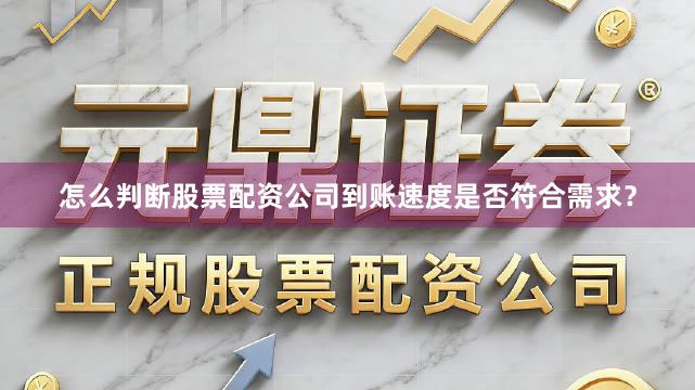 怎么判断股票配资公司到账速度是否符合需求？