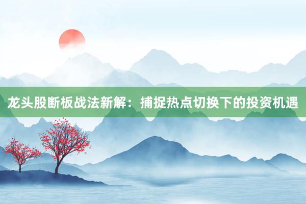 龙头股断板战法新解：捕捉热点切换下的投资机遇