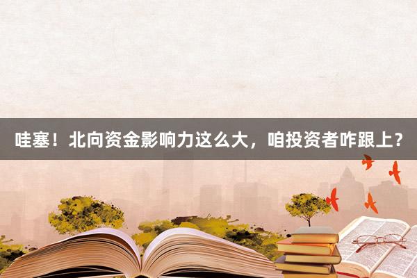 哇塞！北向资金影响力这么大，咱投资者咋跟上？