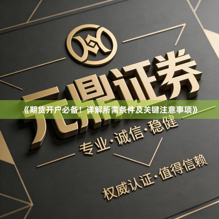 《期货开户必备！详解所需条件及关键注意事项》