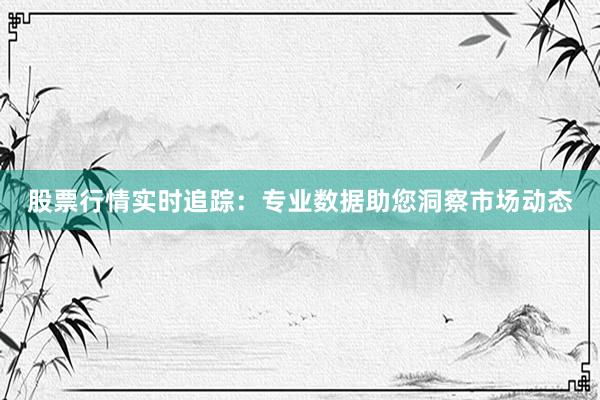 股票行情实时追踪：专业数据助您洞察市场动态